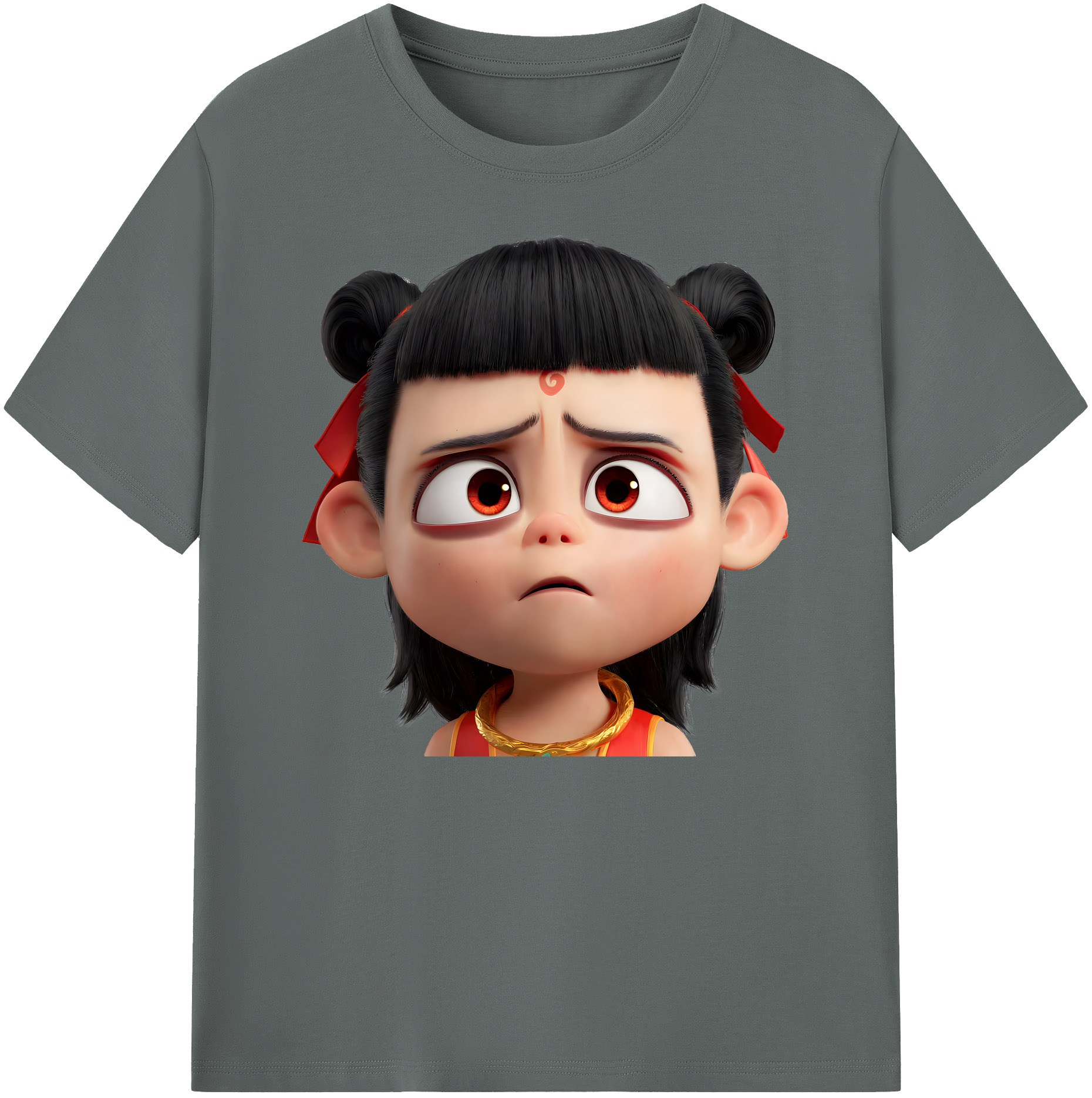 （画像用） Ne Zha 2 ナタ 魔童の大暴れ 綿100％ メンズ半袖Tシャツ｜肌触りやわらか＆通気性
